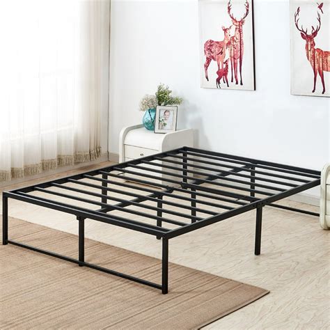 metal bed frame full no box spring|beds without box spring required.